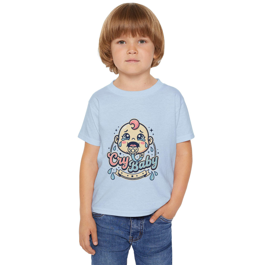 Cry Baby Toddler T-Shirt: Retro Crying Baby Graphic Tee