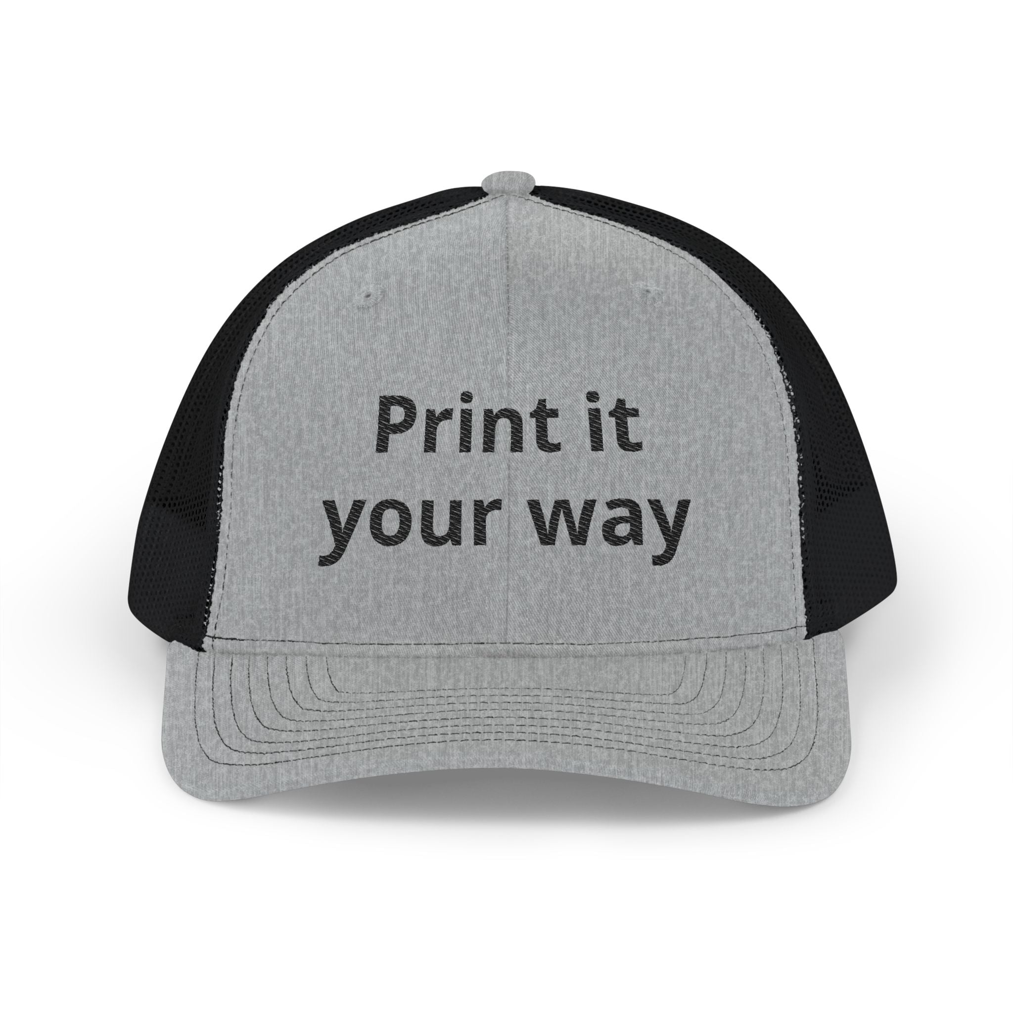 Custom Trucker Cap - 'Print It Your Way' Embroidered Mesh Snapback