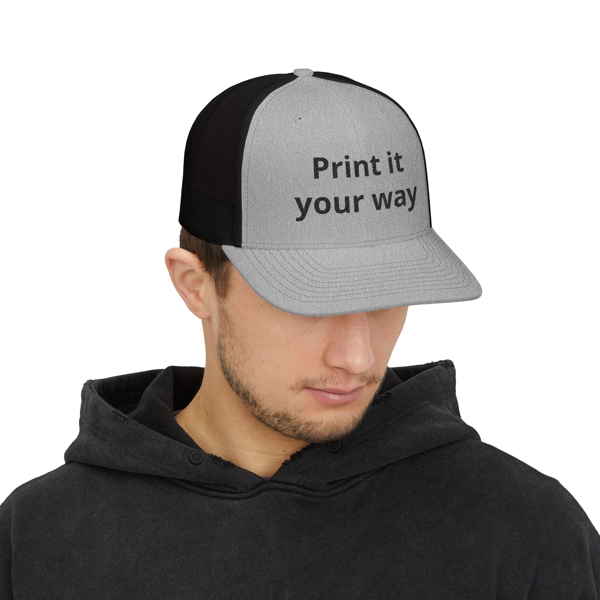 Custom Trucker Cap - 'Print It Your Way' Embroidered Mesh Snapback