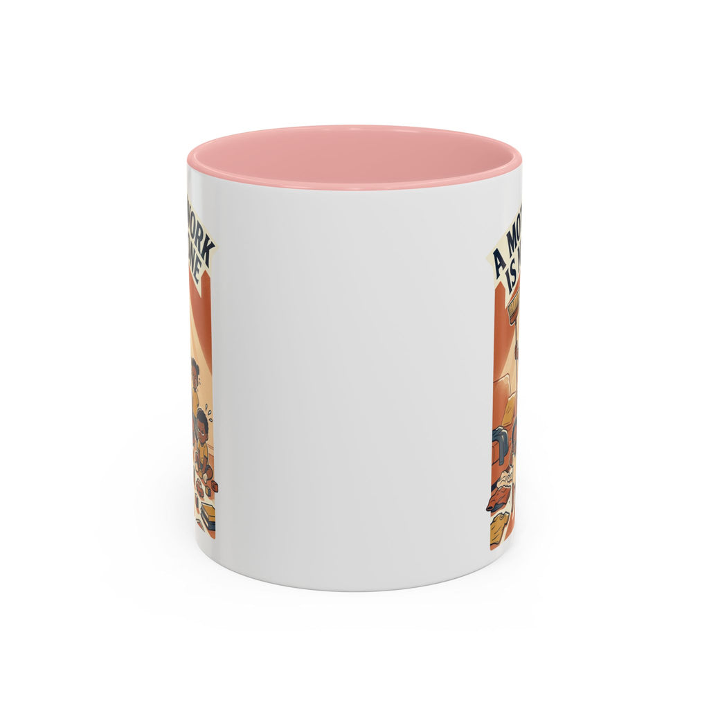Accent Mug — "A Mother's Work Is Never Done" Vintage Mom Appreciation Coffee Mug