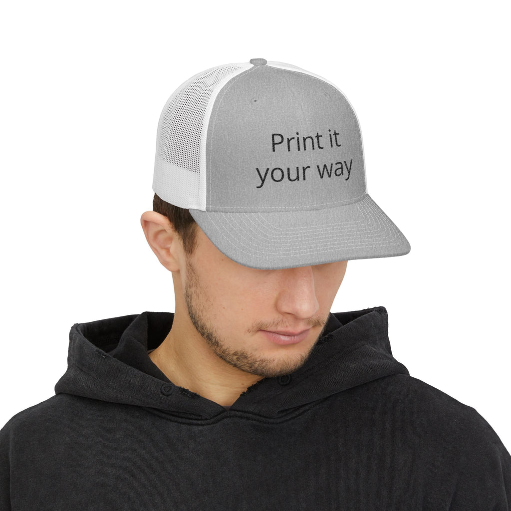 Custom Trucker Cap - 'Print It Your Way' Embroidered Mesh Snapback
