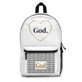 Christian God Heart Backpack | Inspirational Faith School Bag with "God." Design