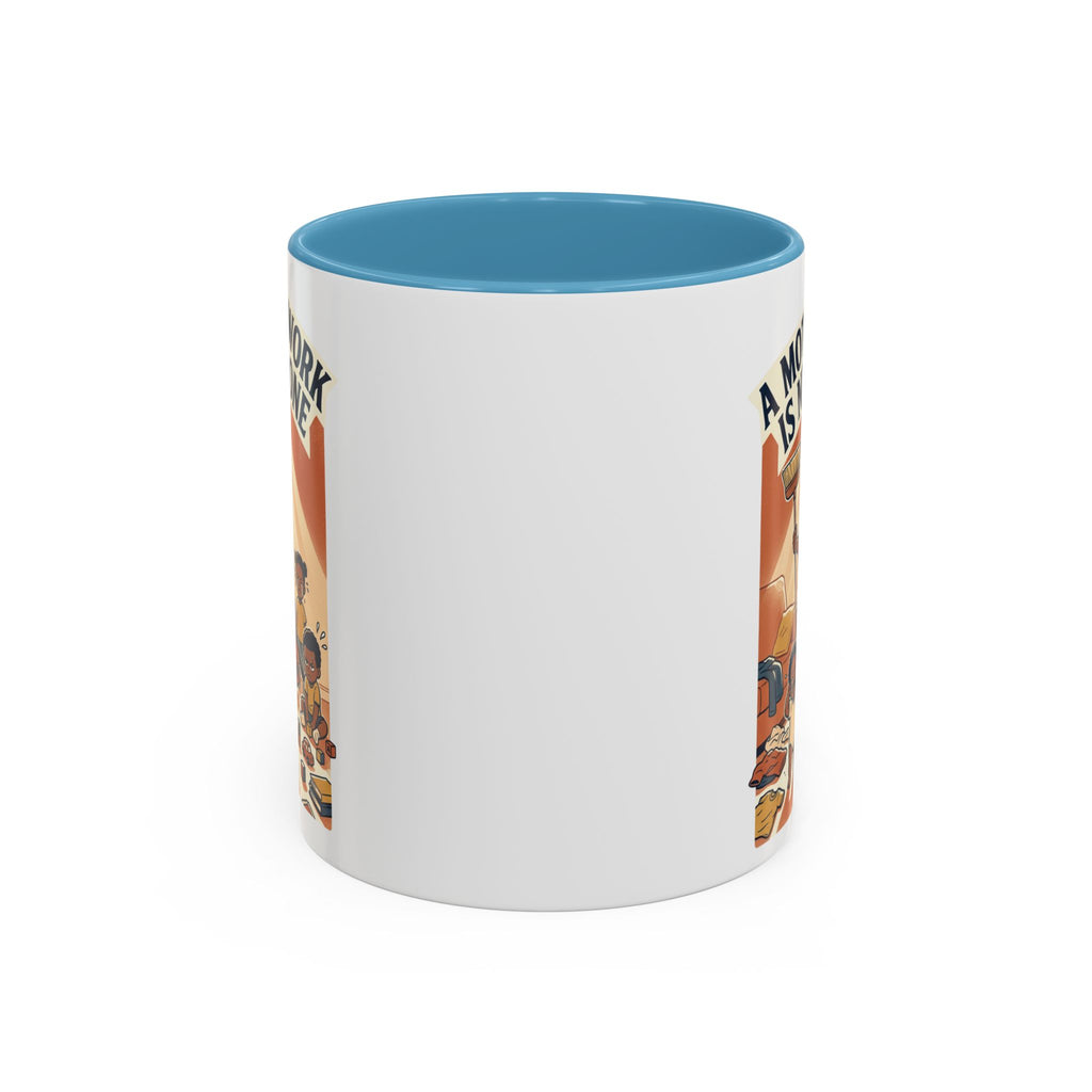 Accent Mug — "A Mother's Work Is Never Done" Vintage Mom Appreciation Coffee Mug
