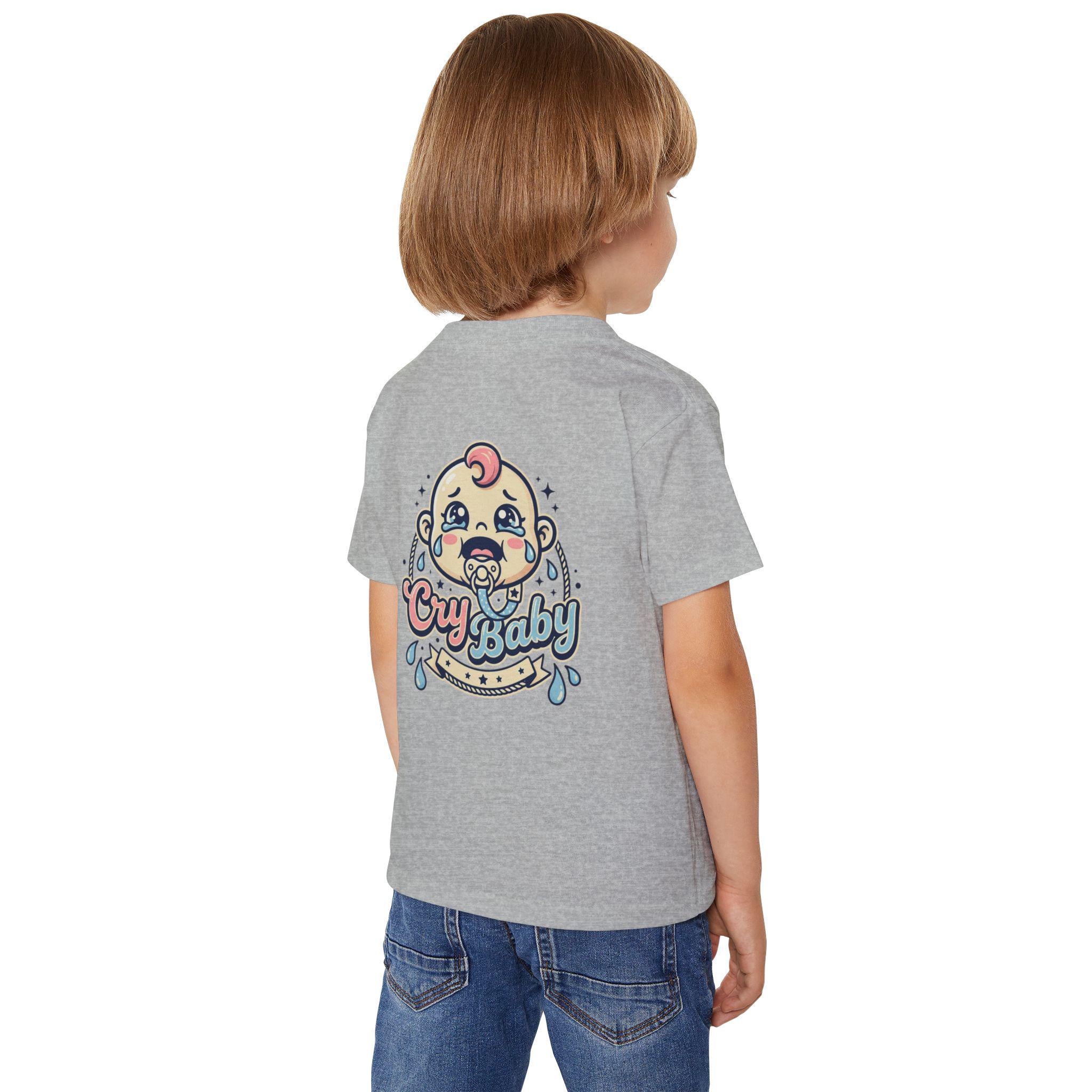 Cry Baby Toddler T-Shirt: Retro Crying Baby Graphic Tee