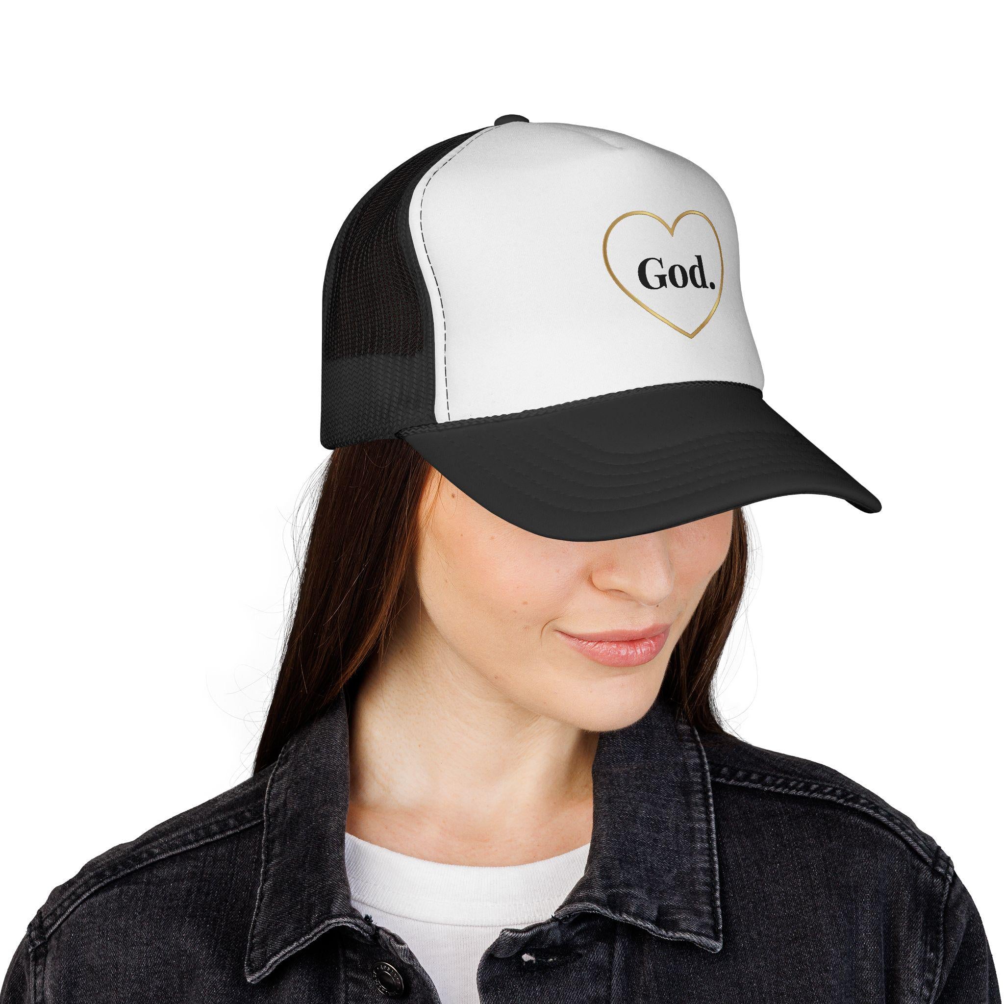 God Heart Trucker Hat | Christian Faith Mesh Cap