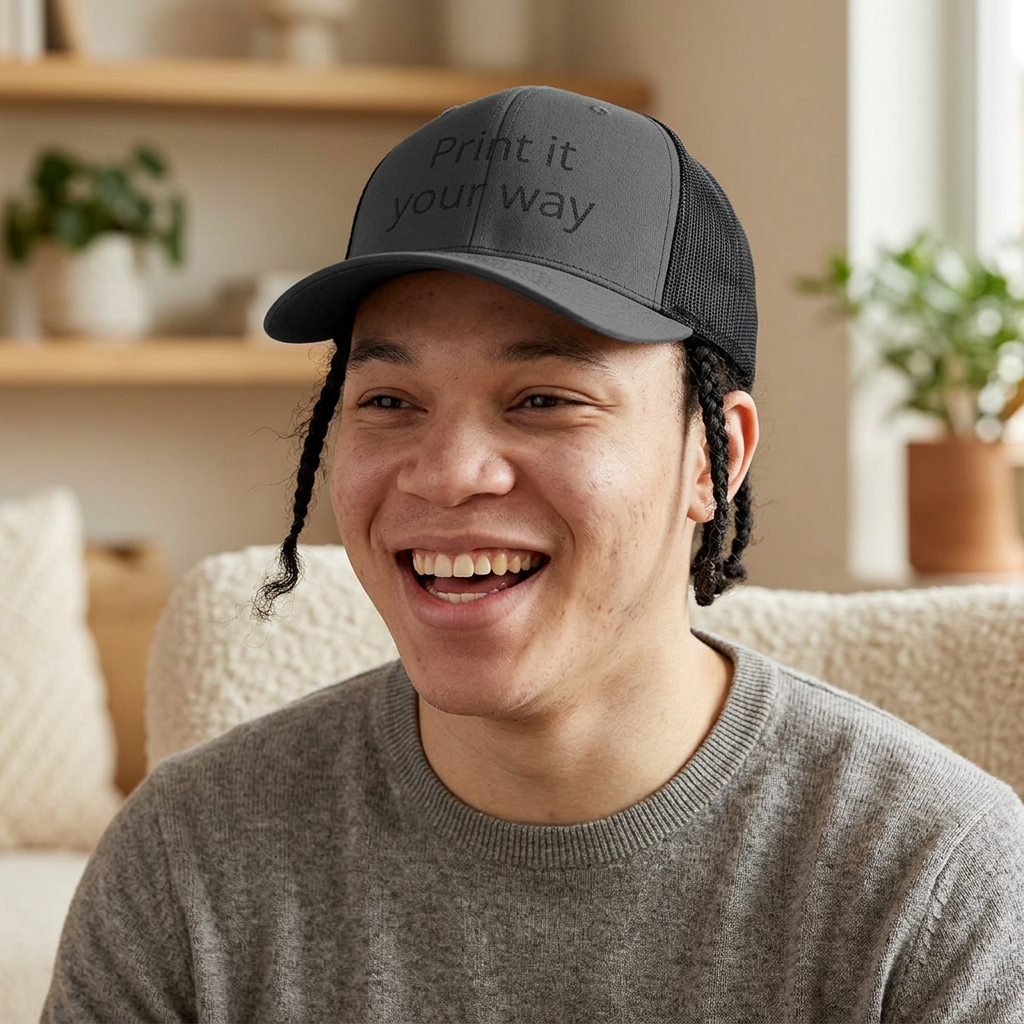 Custom Trucker Cap - 'Print It Your Way' Embroidered Mesh Snapback