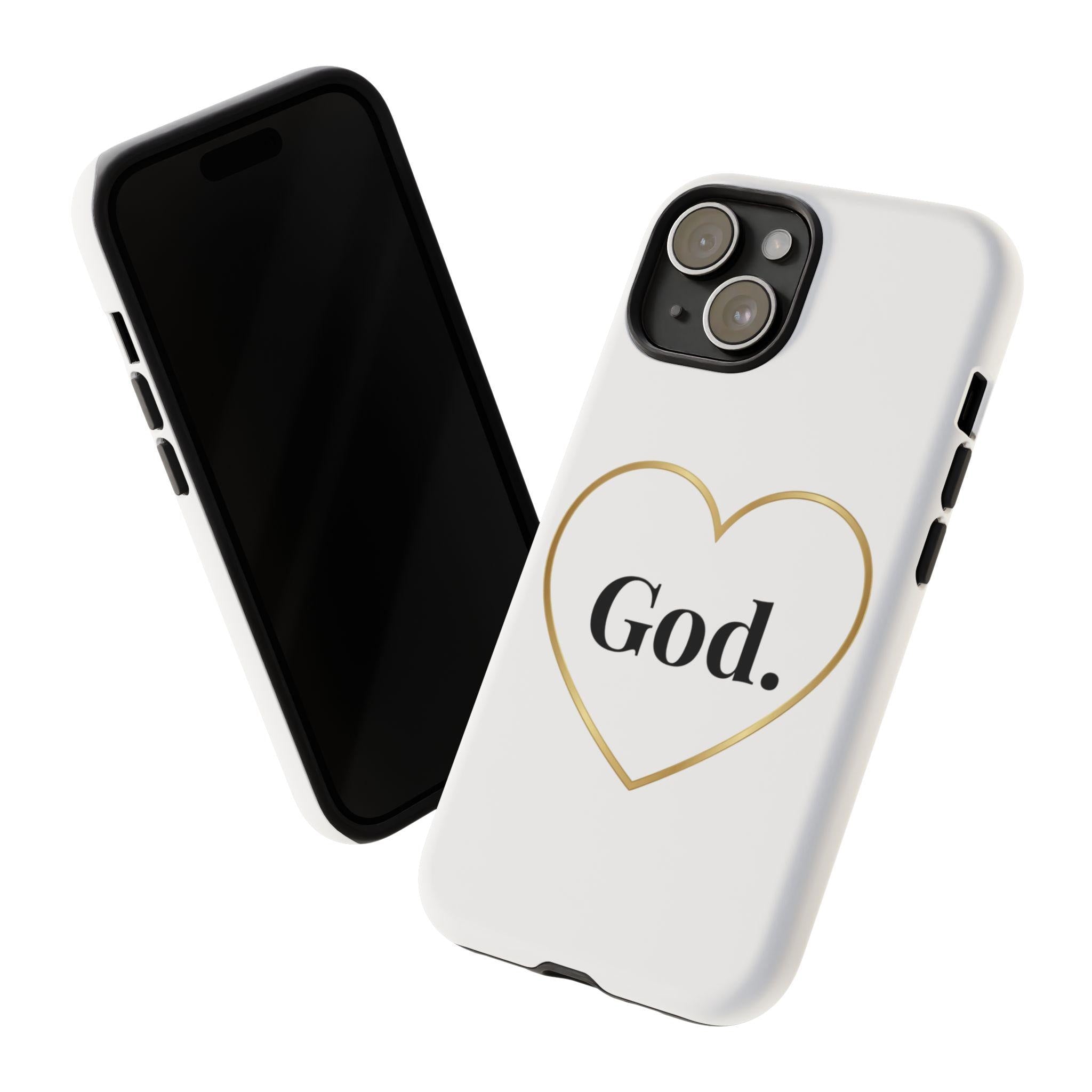 God Heart Tough Phone Case | Faith-Inspired Protective iPhone Cover