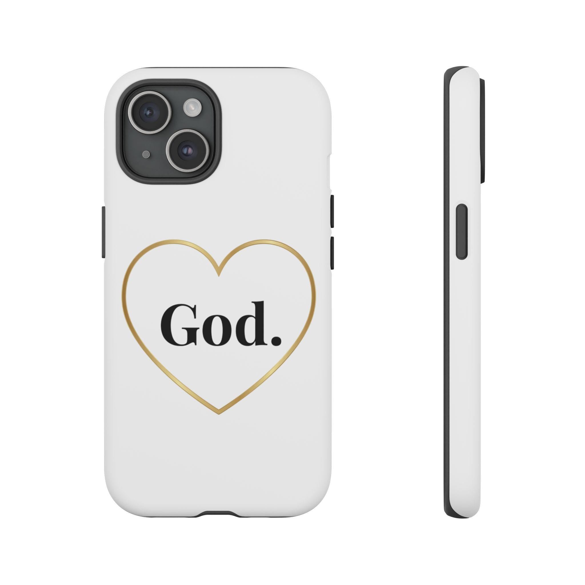 God Heart Tough Phone Case | Faith-Inspired Protective iPhone Cover