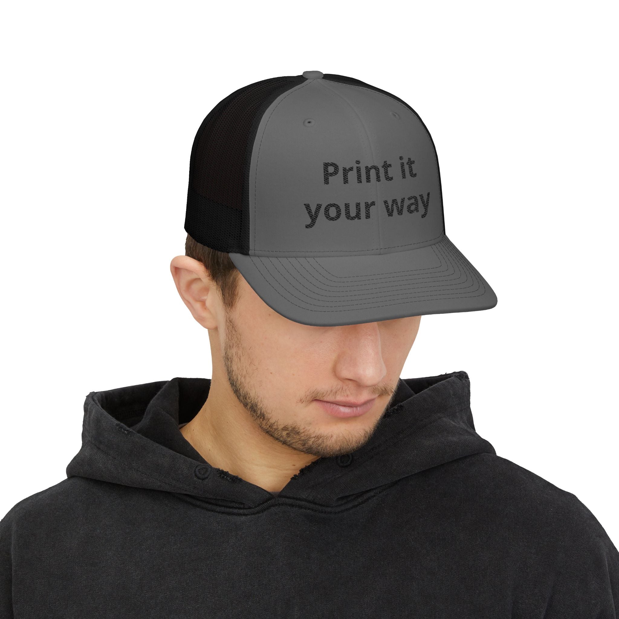 Custom Trucker Cap - 'Print It Your Way' Embroidered Mesh Snapback