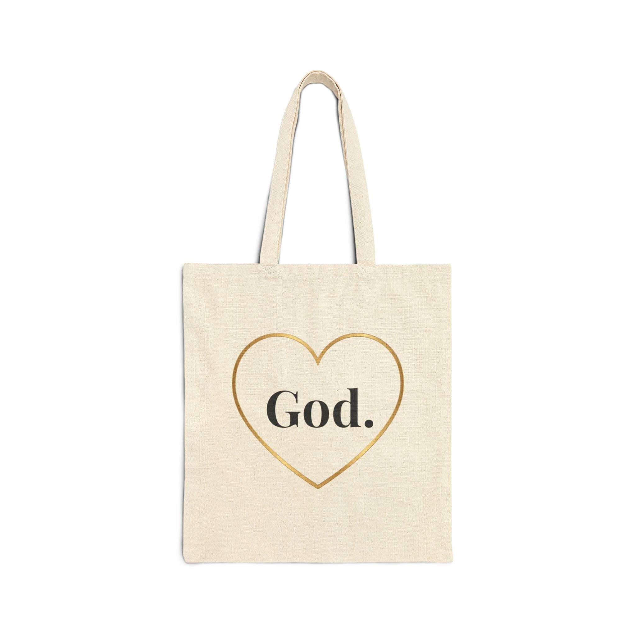 God Heart Tote Bag | Canvas Faith Shopper