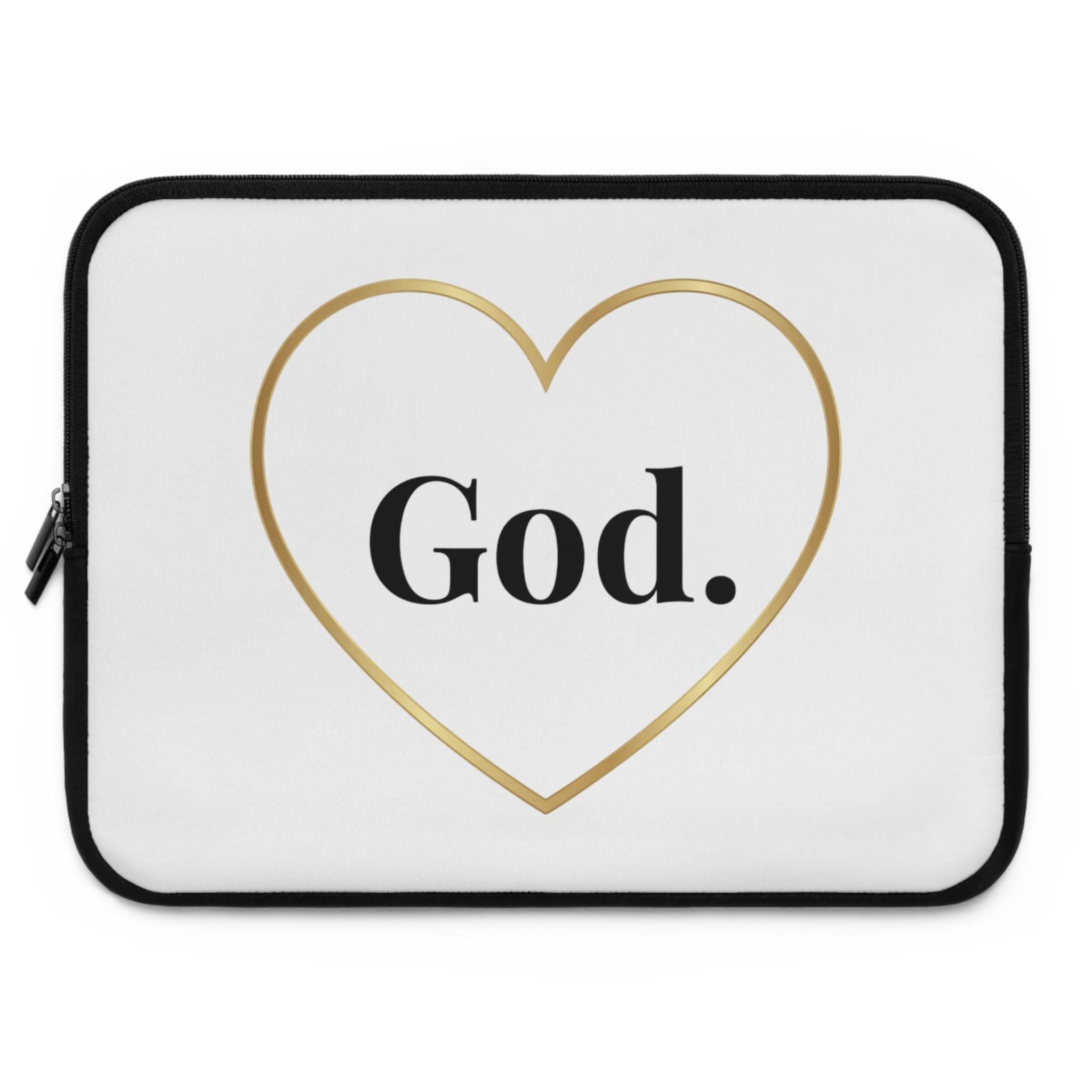 God Heart Laptop Sleeve | Faith-Inspired Protective Sleeve for Laptops