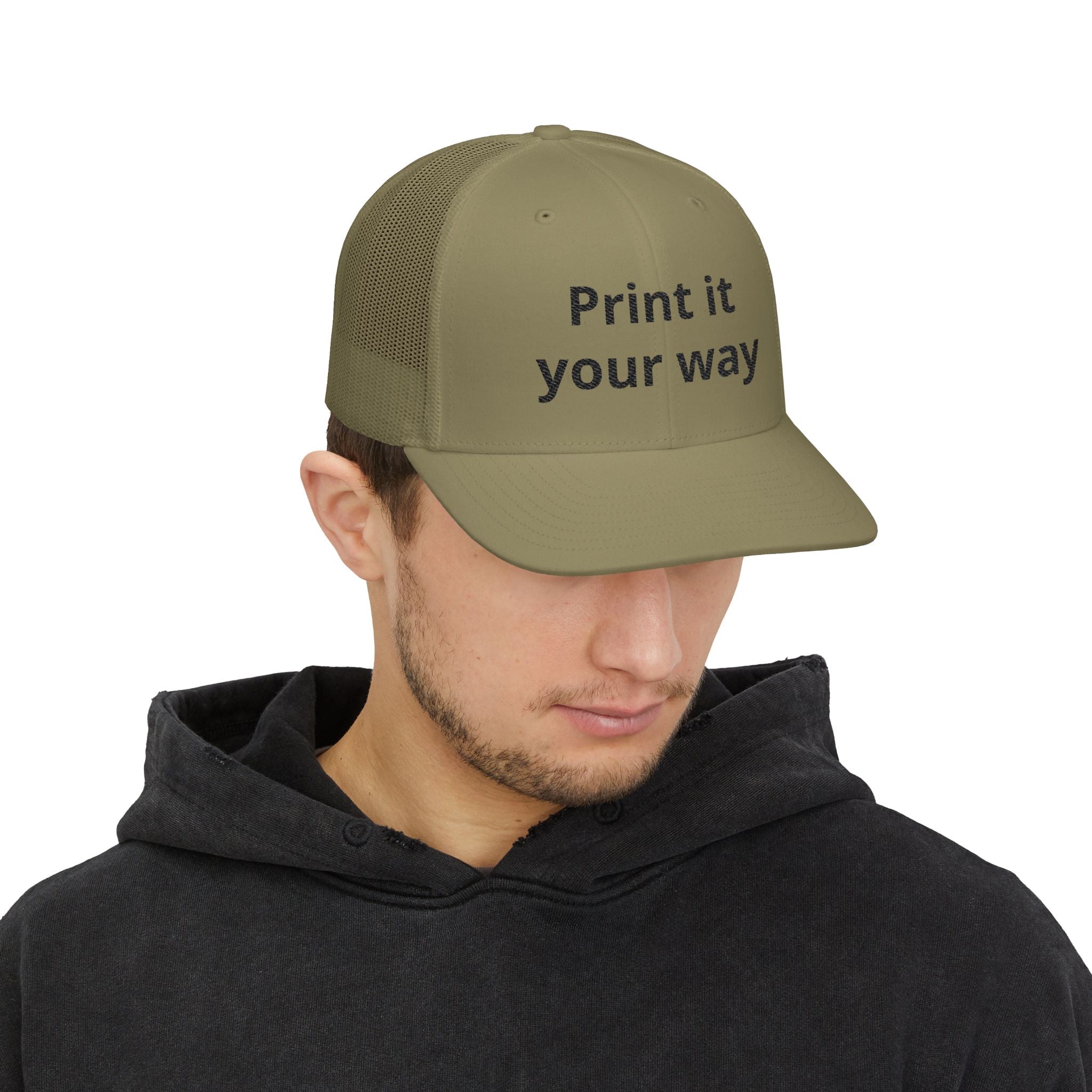 Custom Trucker Cap - 'Print It Your Way' Embroidered Mesh Snapback
