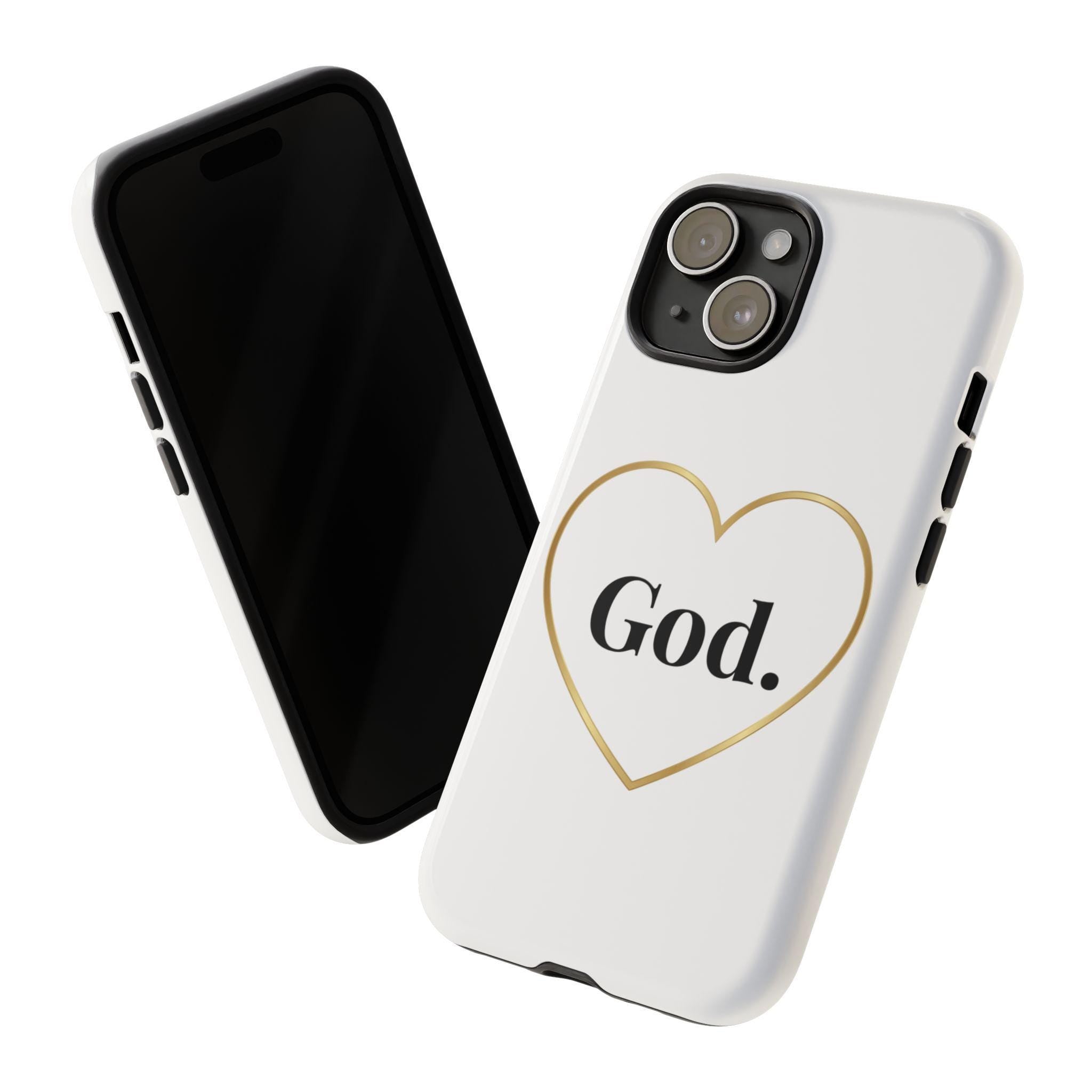 God Heart Tough Phone Case | Faith-Inspired Protective iPhone Cover