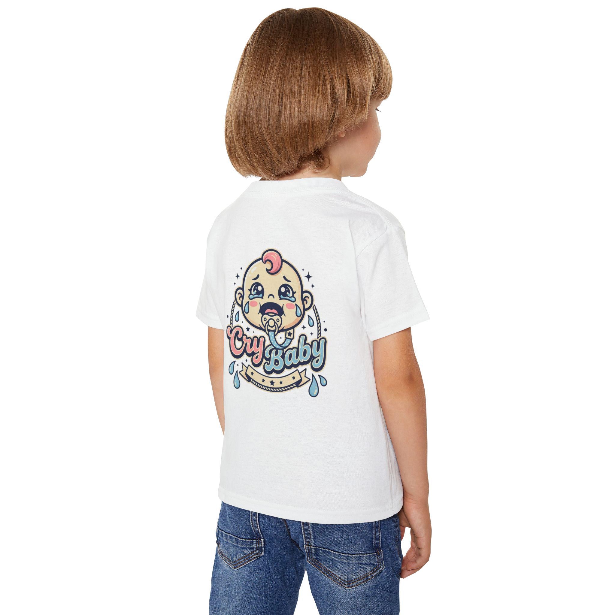 Cry Baby Toddler T-Shirt: Retro Crying Baby Graphic Tee