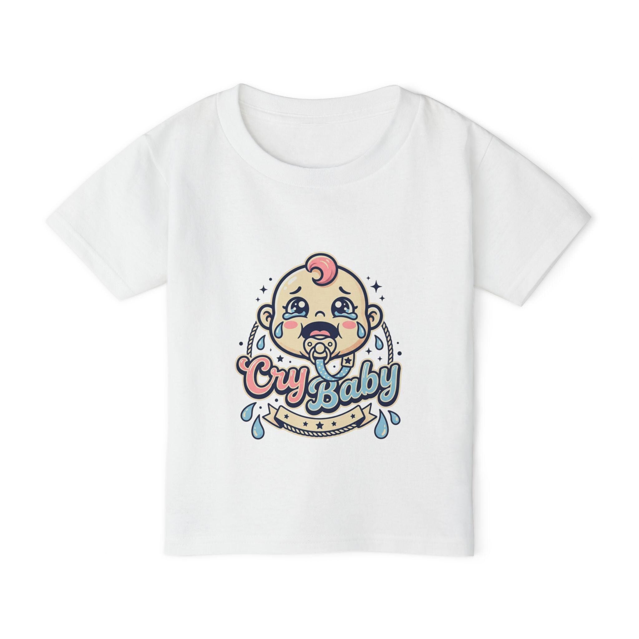 Cry Baby Toddler T-Shirt: Retro Crying Baby Graphic Tee
