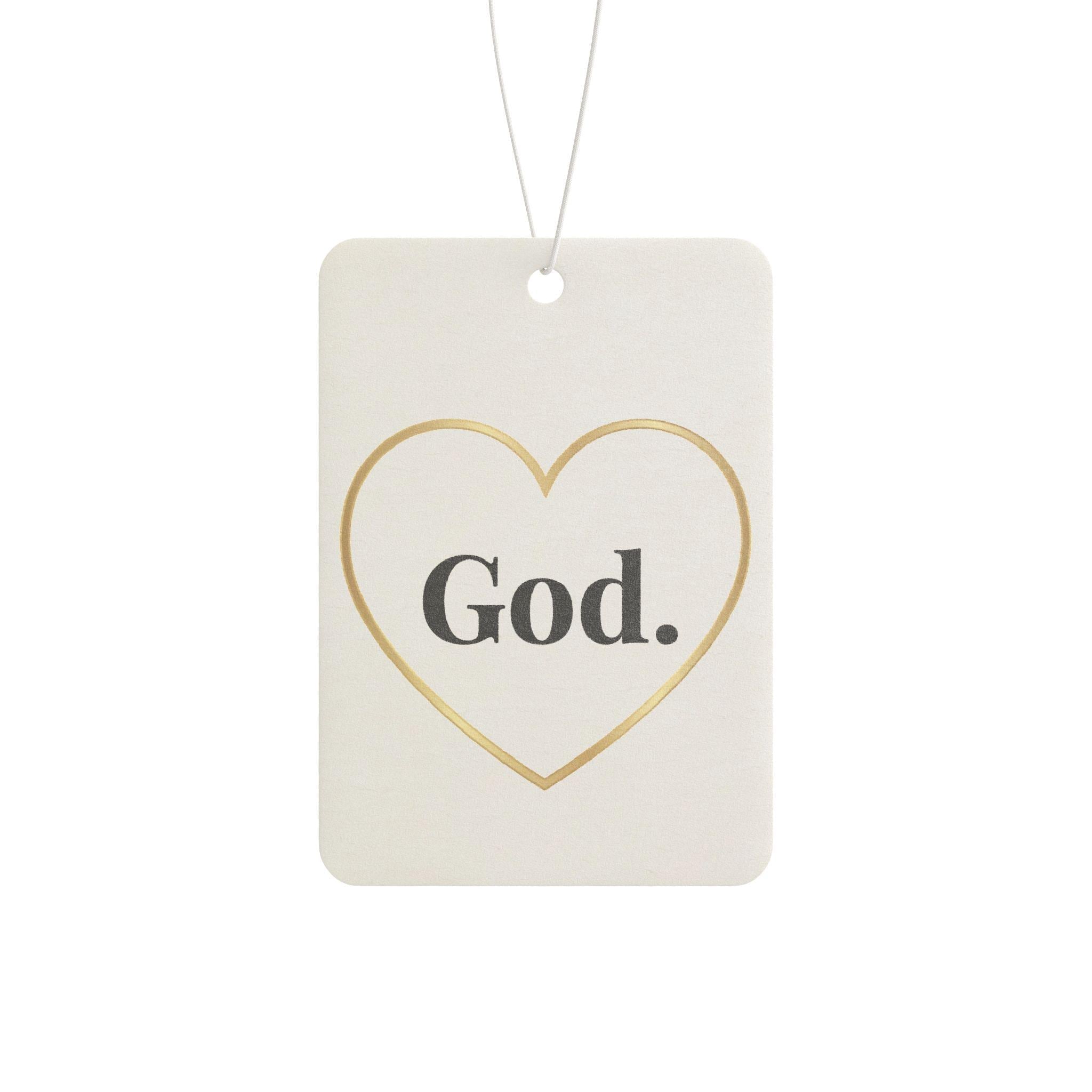 God Heart Car Air Freshener | Christian Inspirational Scented Ornament