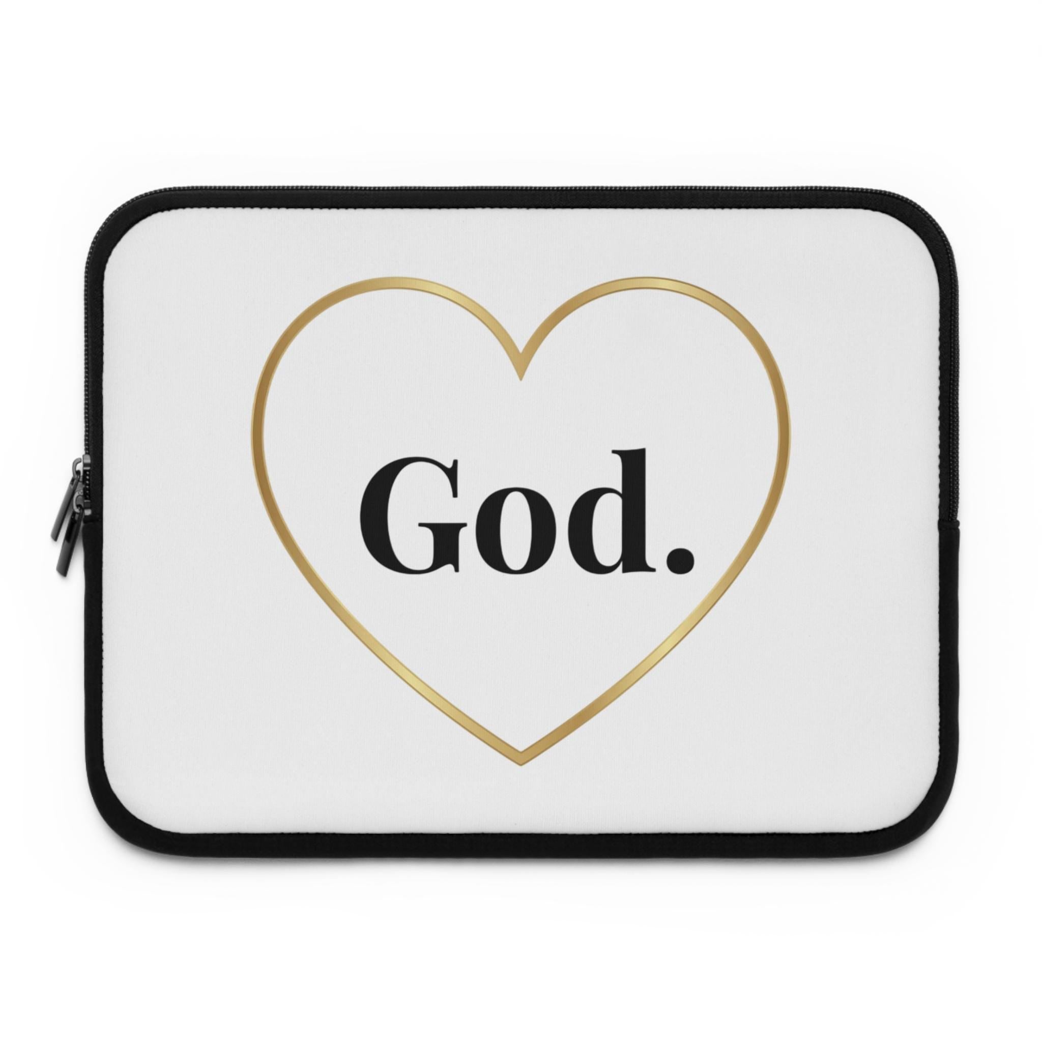 God Heart Laptop Sleeve | Faith-Inspired Protective Sleeve for Laptops