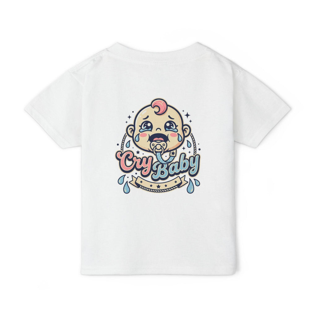 Cry Baby Toddler T-Shirt: Retro Crying Baby Graphic Tee
