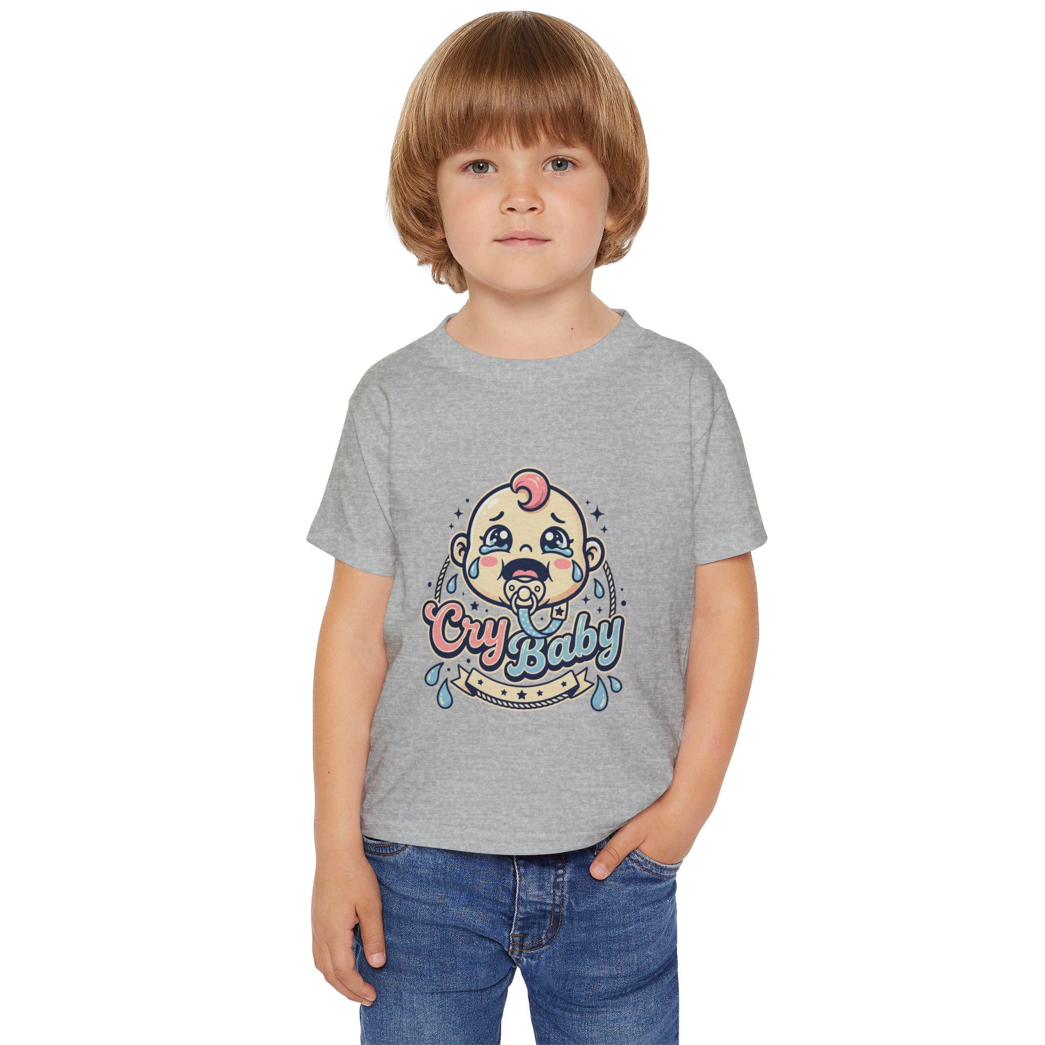 Cry Baby Toddler T-Shirt: Retro Crying Baby Graphic Tee