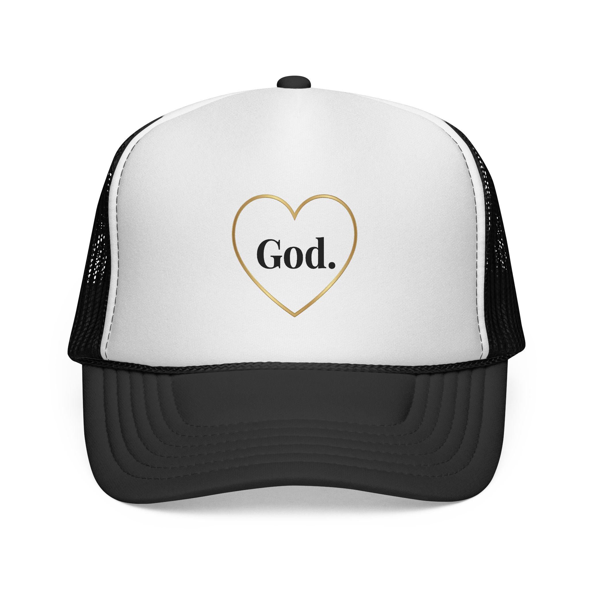 God Heart Trucker Hat | Christian Faith Mesh Cap