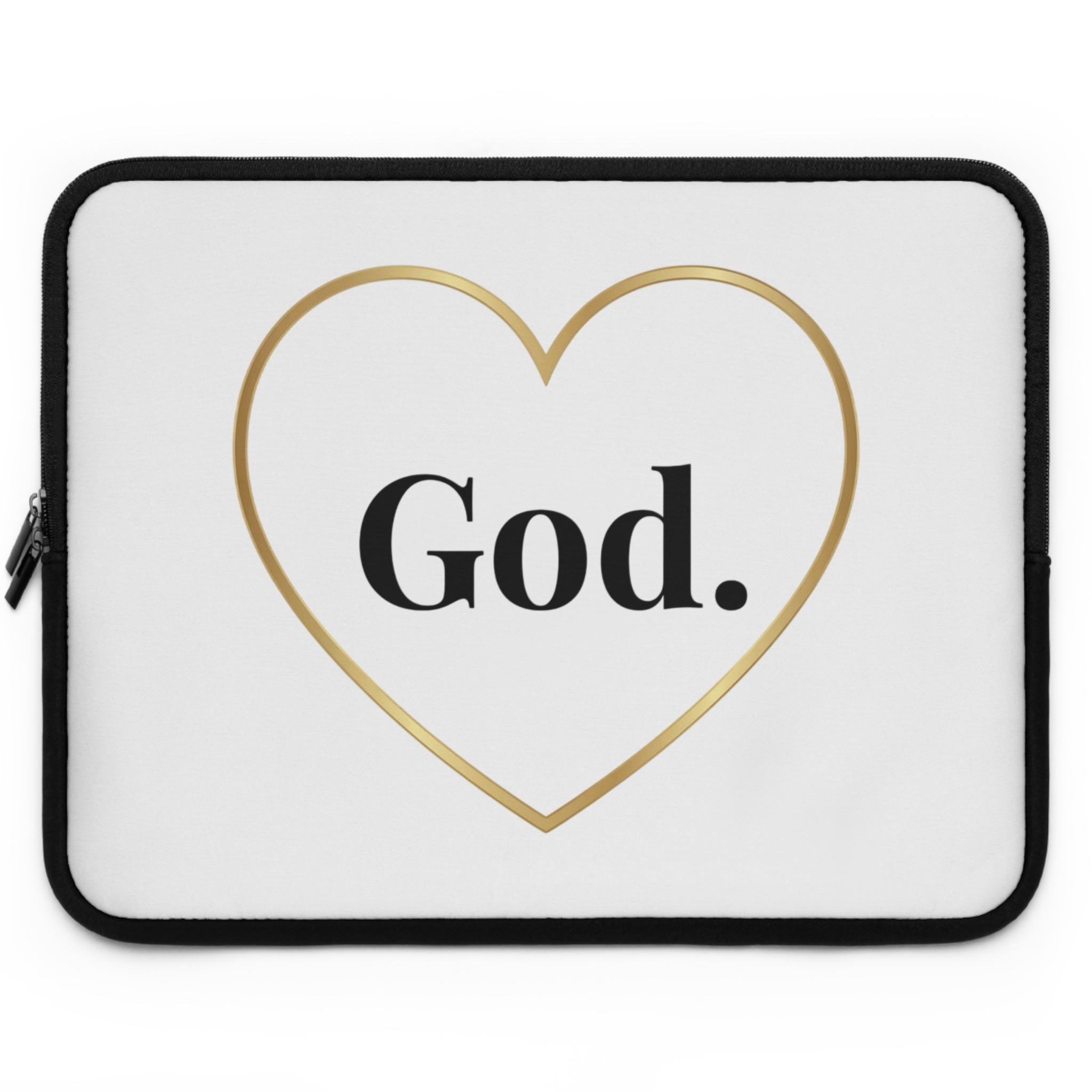 God Heart Laptop Sleeve | Faith-Inspired Protective Sleeve for Laptops