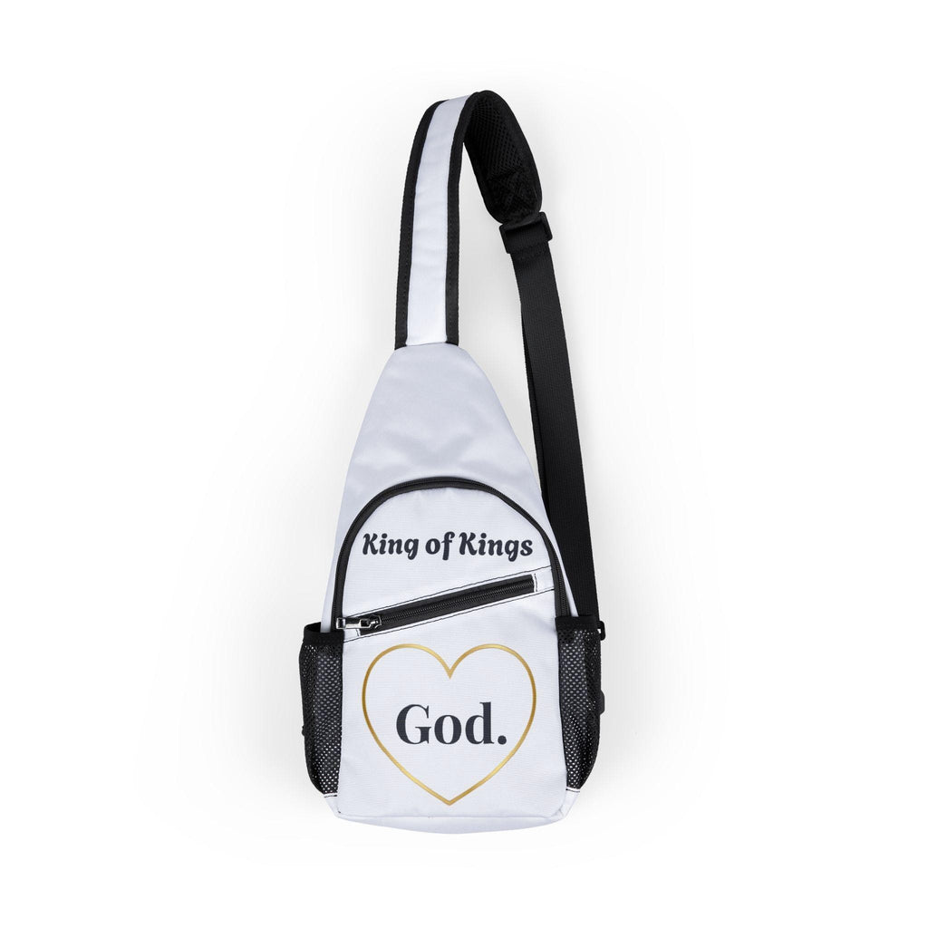 Chest Bag - 'King of Kings' God Heart Crossbody Sling for Christian Gifts